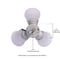 Westinghouse Ceiling Fan -Light Kit 3Lgt Cluster Polished Brass Frosted Ribbed Glass 7784500 - alternate 3